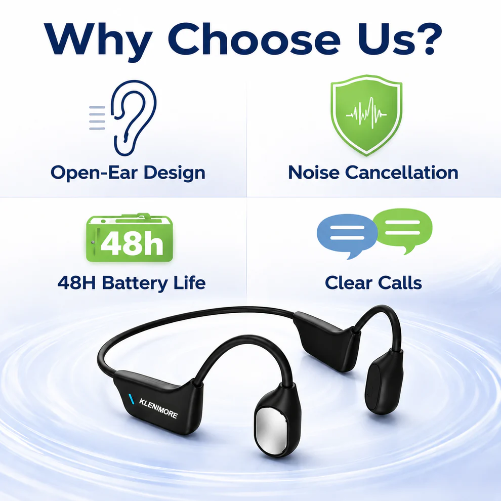 🔥 Final 2 Hours : Only Limited Stock Left🏆KLENIMORE®  Bone Conduction Smart Hearing Headphones （Mayo Clinic Recommended）